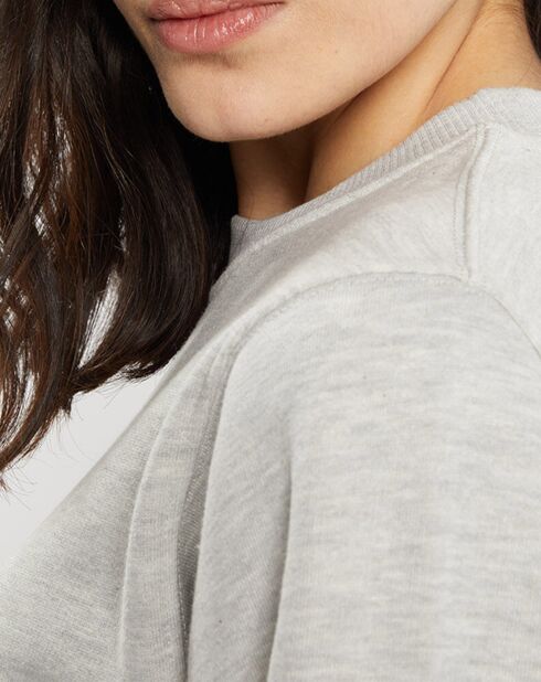 Sweat en Coton molleton biologique Lou gris clair