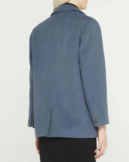 Veste blazer oversize en Laine mélangée Clitch bleu grisé