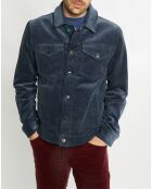 Veste Trucker en Velours Côtelé acier