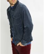 Veste Trucker en Velours Côtelé acier
