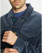 Veste Trucker en Velours Côtelé acier