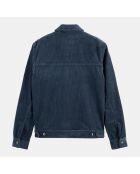 Veste Trucker en Velours Côtelé acier