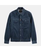 Veste Trucker en Velours Côtelé acier