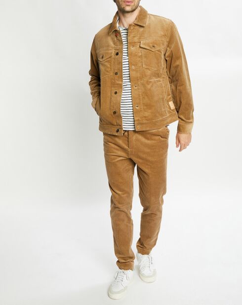 Pantalon Slim Fit en Velours côtelé Warren Corduroy camel