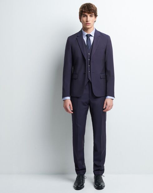 Pantalon de costume extra slim 100% Laine Brugna violet