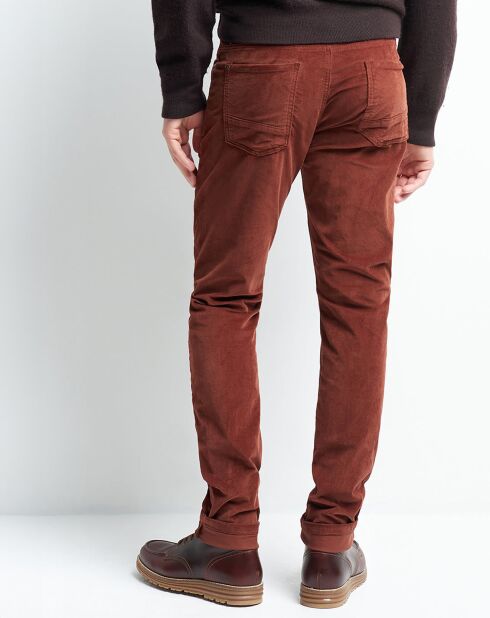Jean slim en Velours Melco café