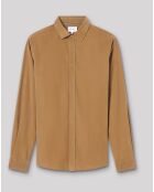 Chemise slim Cvelvet beige kaki