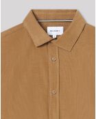 Chemise slim Cvelvet beige kaki