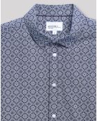 Chemise extra slim Claire imprimée bleu navy