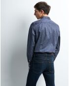Chemise slim Cesar imprimée deep blue