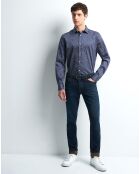Chemise slim Cesar imprimée deep blue