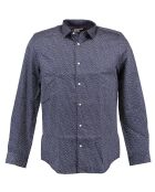 Chemise slim Cesar imprimée deep blue