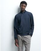 Sweat zippé Torville bleu dur