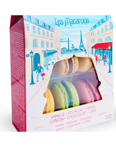 Etui de 6 Macarons assortis 72 gr