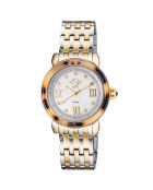 Montre Quartz Femme Marsala Tortoise en Acier & Diamants 0.063 ct argenté/doré