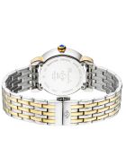 Montre Quartz Femme Marsala Tortoise en Acier & Diamants 0.063 ct argenté/doré