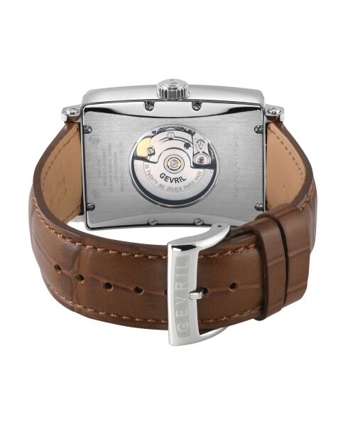 Montre Automatique Homme Avenue of Americas en Cuir marron