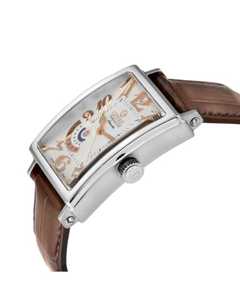 Montre Automatique Homme Avenue of Americas en Cuir marron