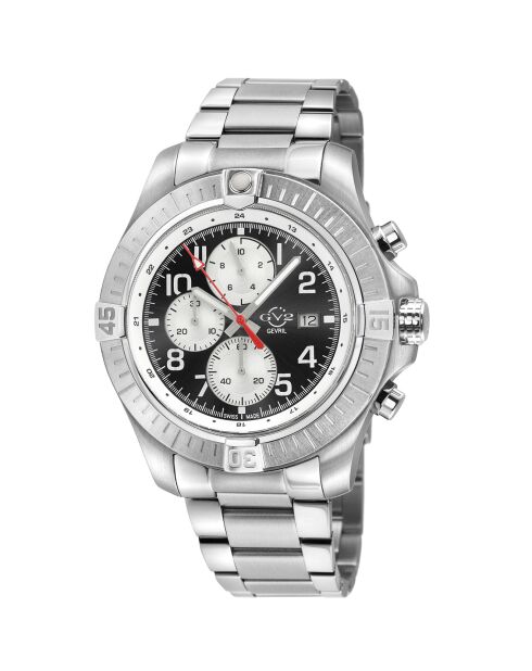 Orologio al quarzo da uomo in acciaio argentato T38