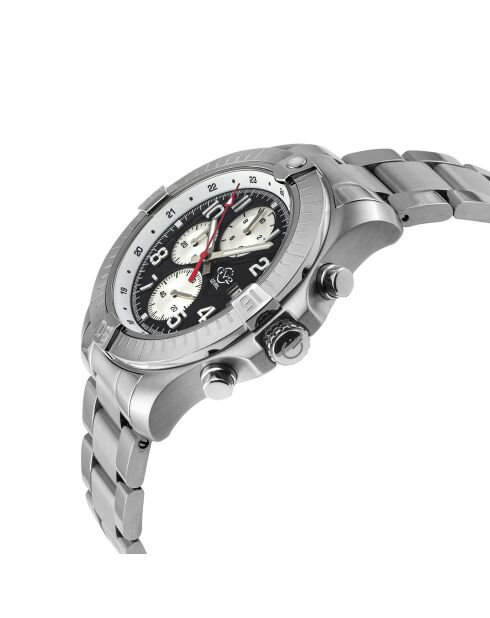 Orologio al quarzo da uomo in acciaio argentato T38
