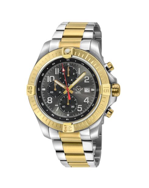 Montre Quartz Homme T38 en Acier argenté/doré