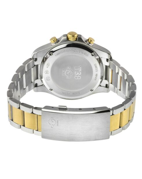 Montre Quartz Homme T38 en Acier argenté/doré