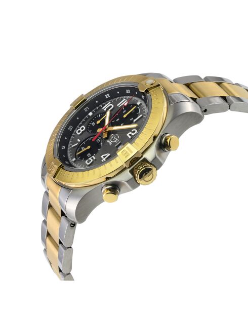 Montre Quartz Homme T38 en Acier argenté/doré