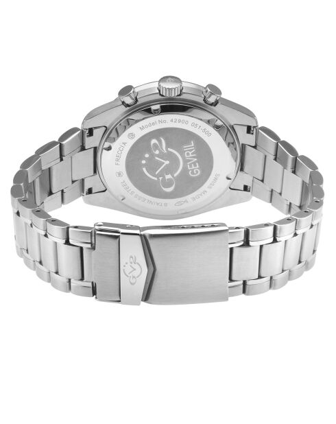 Freccia kwartshorloge voor heren in zilverstaal