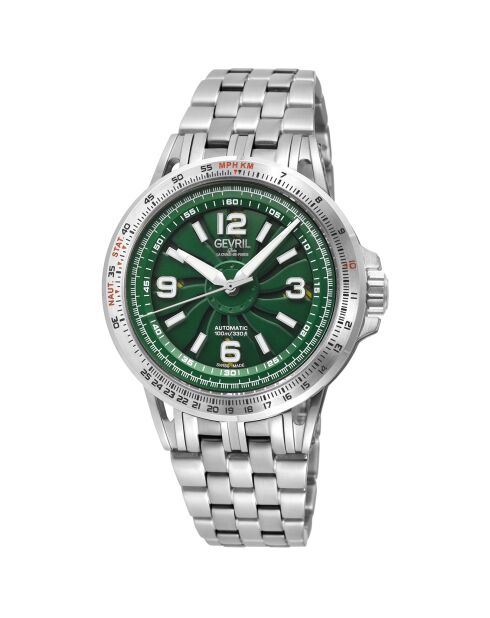 Wind master automatisch herenhorloge in zilverstaal