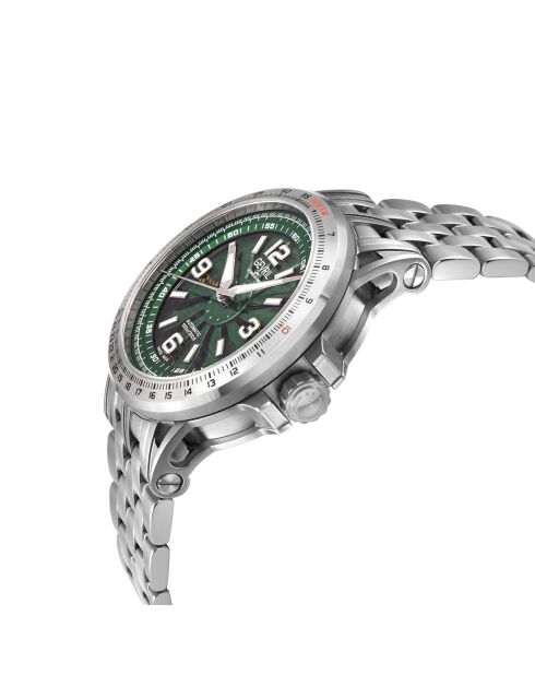 Wind master automatisch herenhorloge in zilverstaal