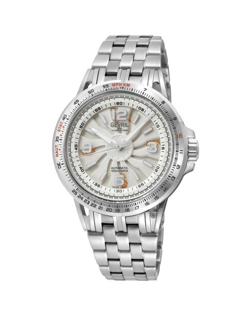 Wind master automatisch herenhorloge in zilverstaal