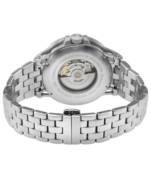 Wind master automatisch herenhorloge in zilverstaal