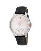 Montre Quartz Homme Rovescio en Cuir noire