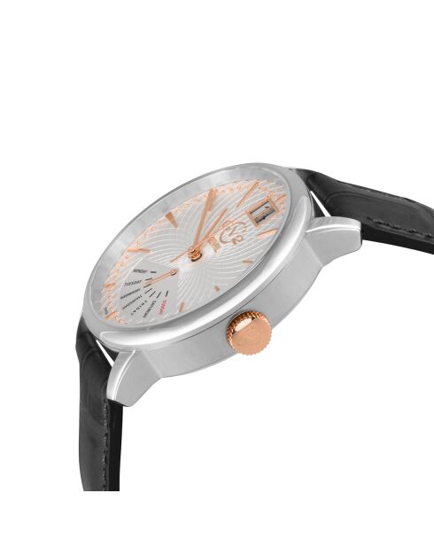 Montre Quartz Homme Rovescio en Cuir noire