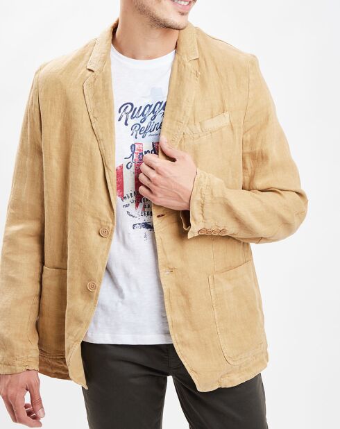 Veste 100% Lin beige