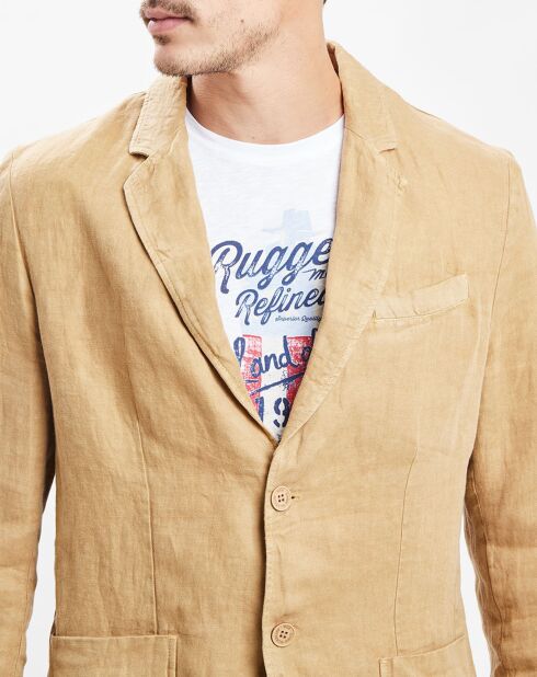 Veste 100% Lin beige