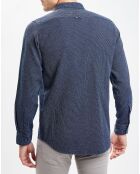 Chemise imprimée indigo/blanc