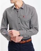 Chemise imprimée noir/blanc