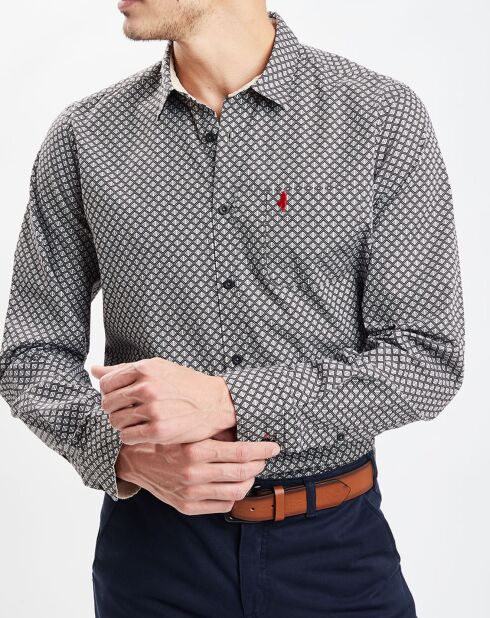 Chemise imprimée noir/blanc