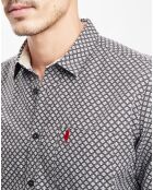 Chemise imprimée noir/blanc