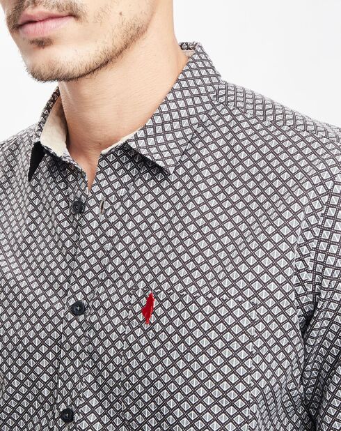 Chemise imprimée noir/blanc