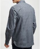 Chemise Cerf Print indigo