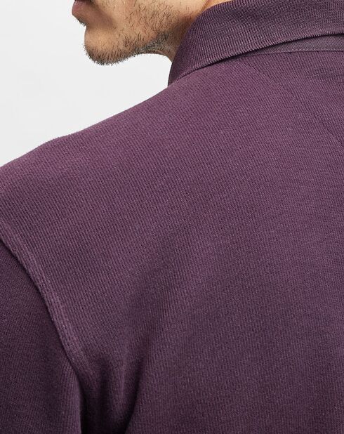 Polo uni lie de vin