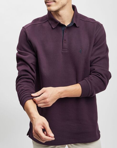 Polo uni lie de vin