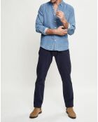 Pantalon regular 5 poches marine