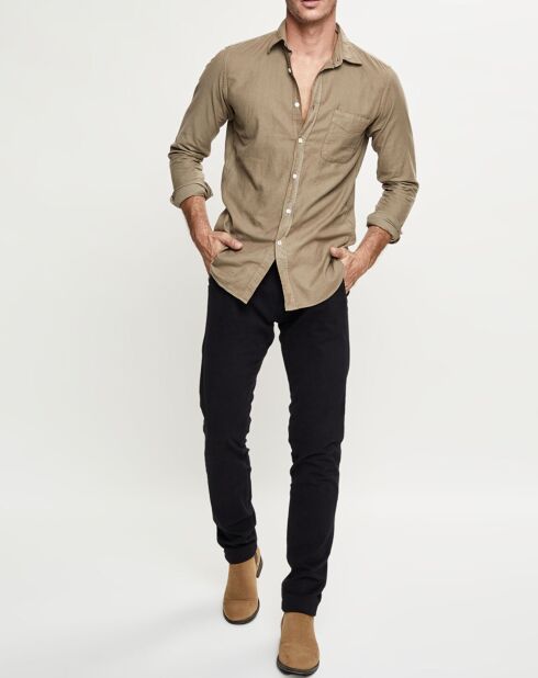 Zwarte chinobroek met stretch