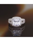 Anello Carré d'Amour in oro bianco