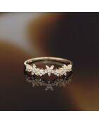 Cocktailring aus Gelbgold mit Zirkonia