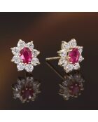 Orecchini Marguerite Rubis in oro giallo 0,23 ct