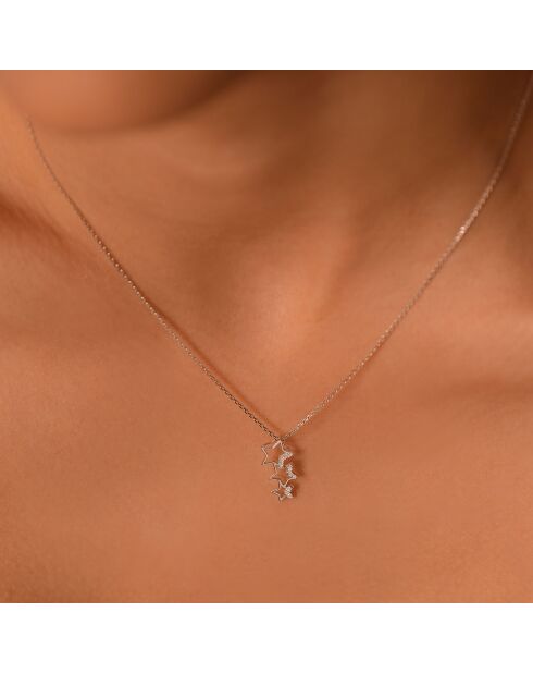 Pendentif Constellation or blanc